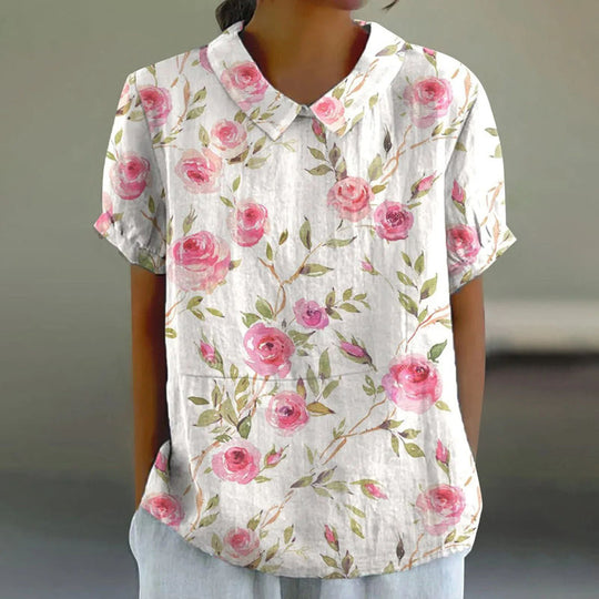 Elegante Bluse mit Blumenmuster