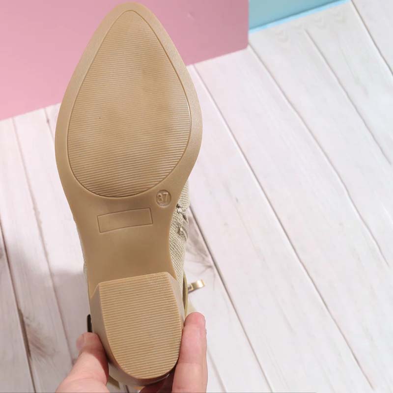 Vintage-Stiefeletten mit Keilabsatz