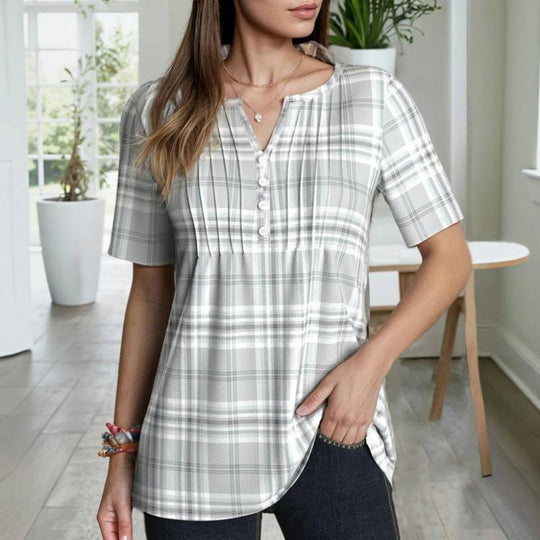 Lässige Bluse mit Schottenmuster