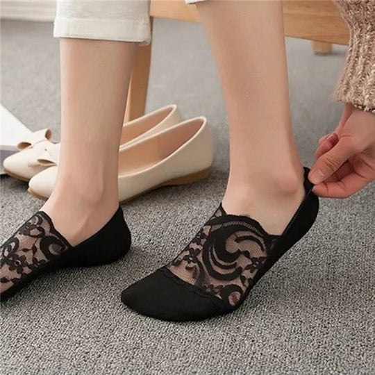 Atmungsaktive Blumenstrümpfe