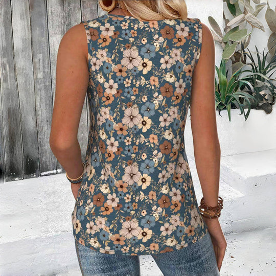 Vintage Tanktop mit Blumenmuster