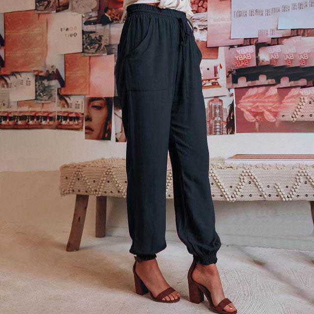 Lässige einfarbige Hose