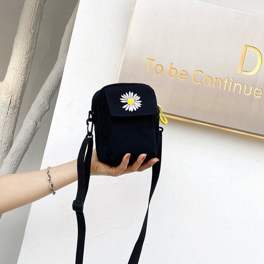 Lässige Margeriten-Tasche aus Stoff