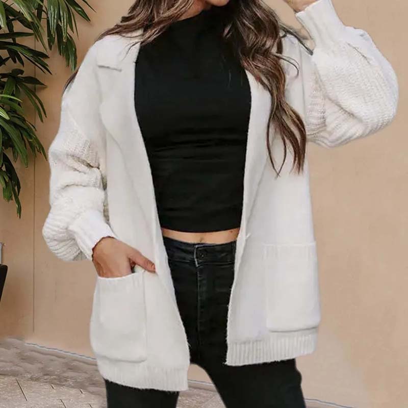 Lässiger einfarbiger Cardigan