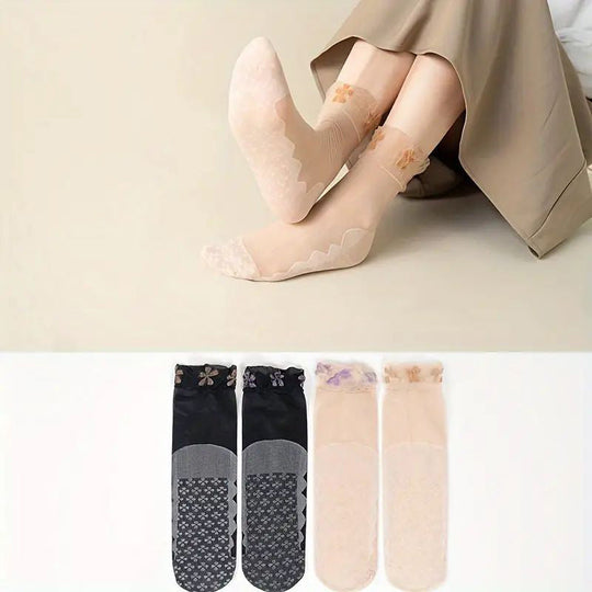 Atmungsaktive Blumige Socken