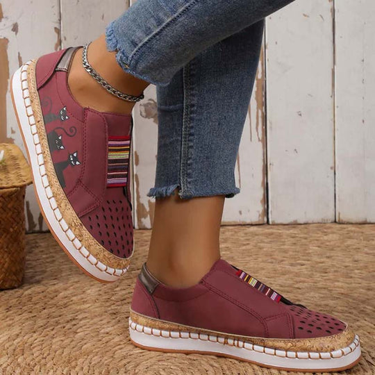 Sneaker mit Katzenmuster