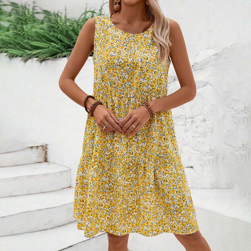 Lässiges Blumen-Kleid