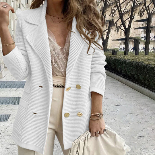 Lässig einfarbiger Mantel