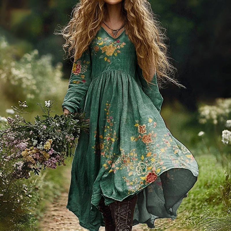 Vintage Kleid mit Blumenmuster