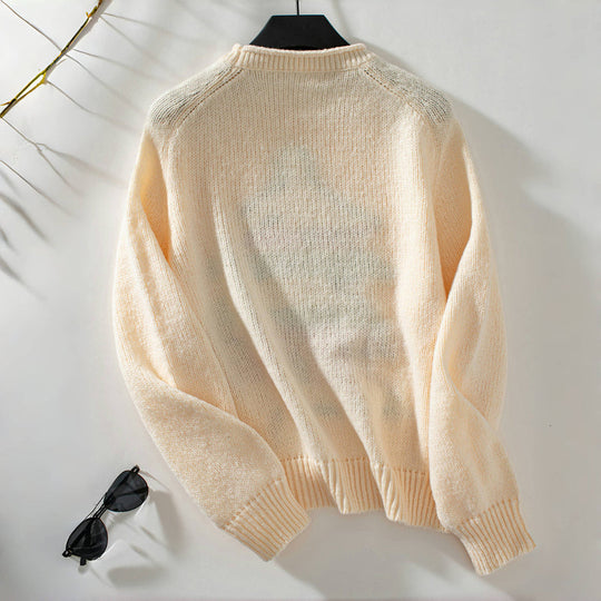 Lässiger gestrickter Christbaul-Pullover