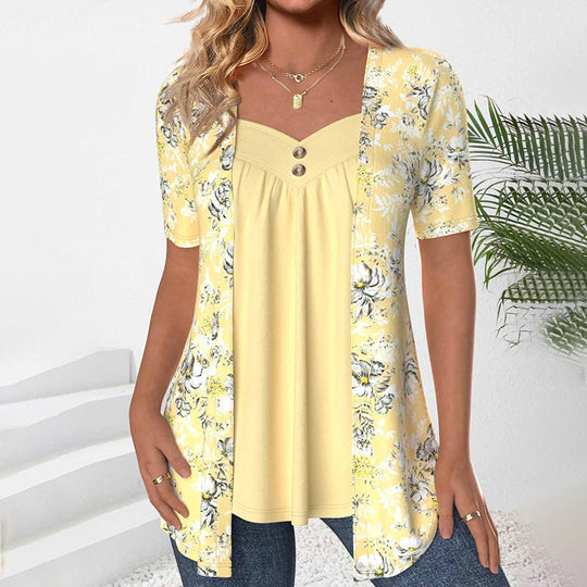 Elegante Bluse mit Blumenmuster