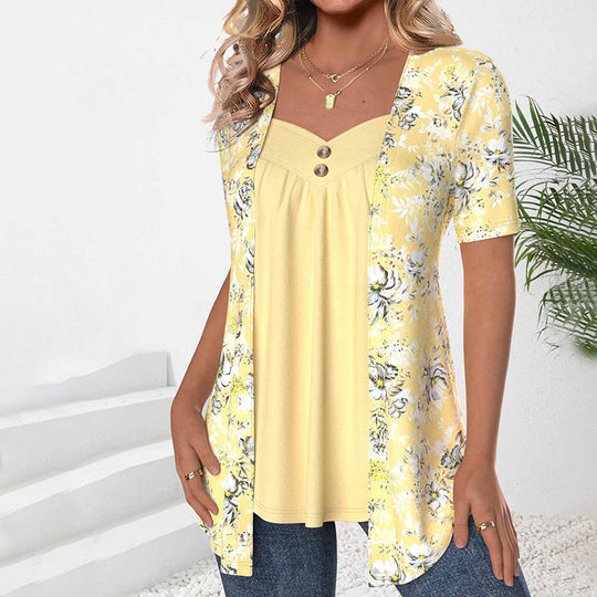 Elegante Bluse mit Blumenmuster