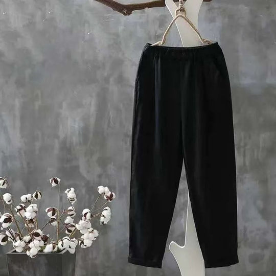 【Coton Et Lin】Bequeme Freizeithose