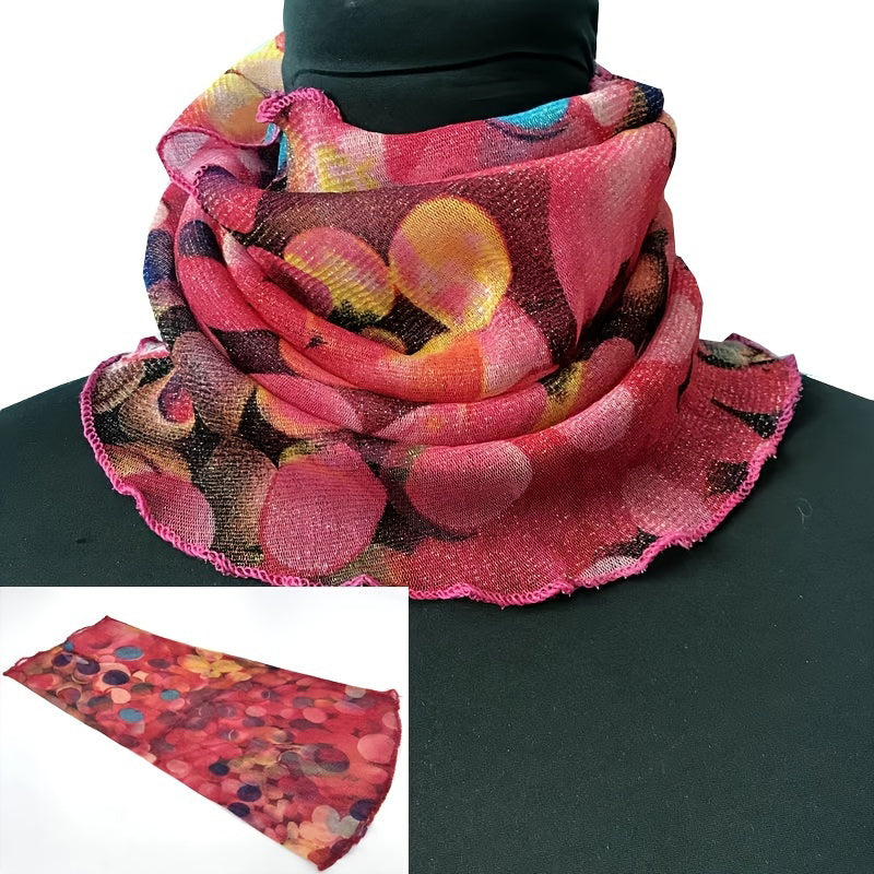 Schal mit bunten Punkten