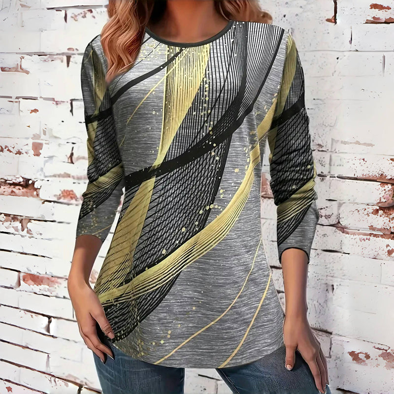 Lässiges T-Shirt mit Farbverlauf