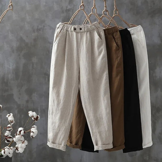 【Coton Et Lin】Bequeme Freizeithose