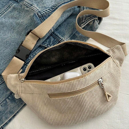 Entspannter farbenfroher Schultertasche