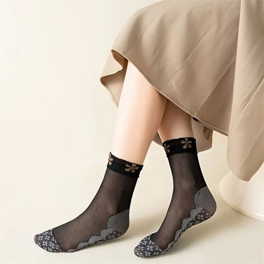 Atmungsaktive Blumige Socken