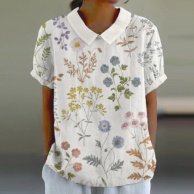 Lässige Bluse mit Blumenmuster