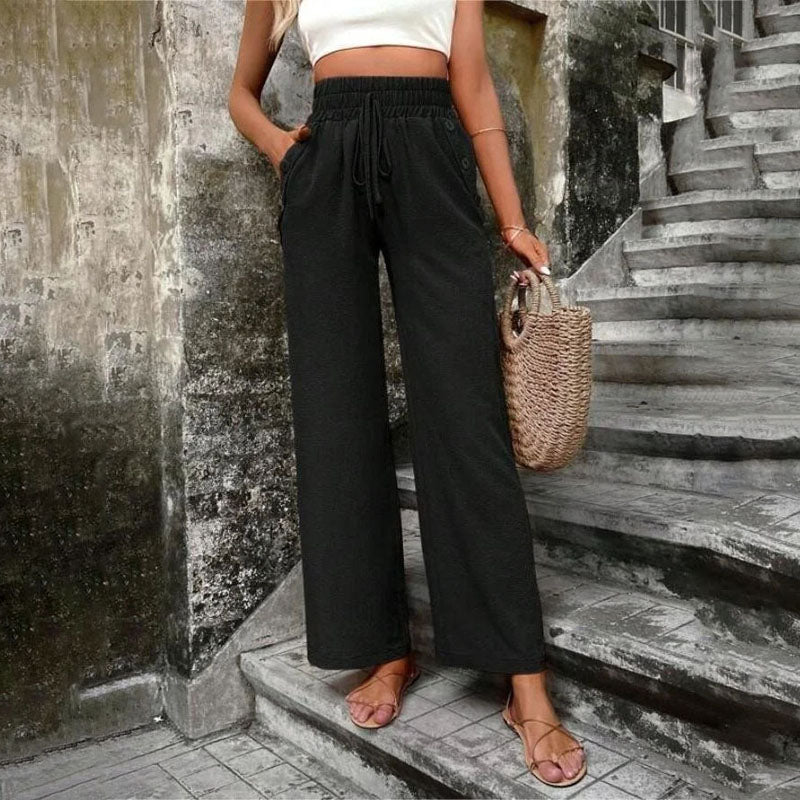 Lässige einfarbige Hose