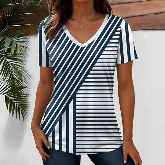 Lässiges gestreiftes T-Shirt