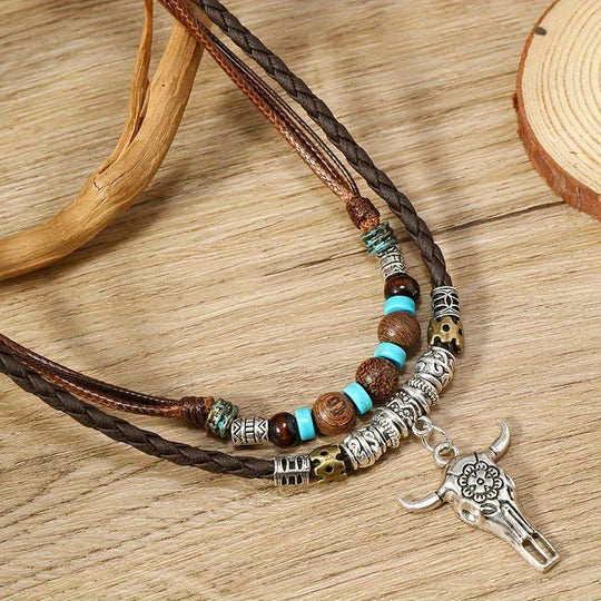 bohème Vintage Anhänger Halskette