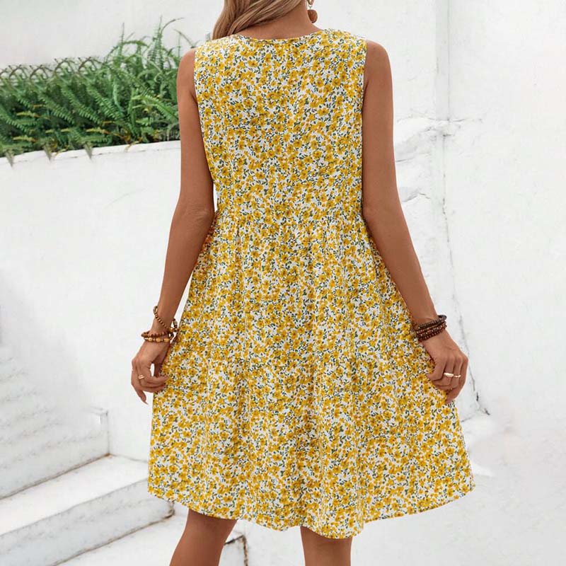 Lässiges Blumen-Kleid