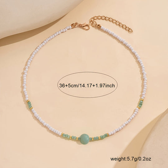 Bohemische Perlentivol- Halskette