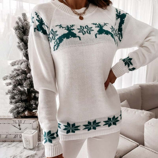 Bequemer Weihnachtsstrickpullover