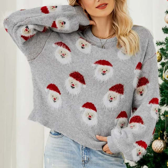 Bequemer Weihnachtstrikot-Pullover