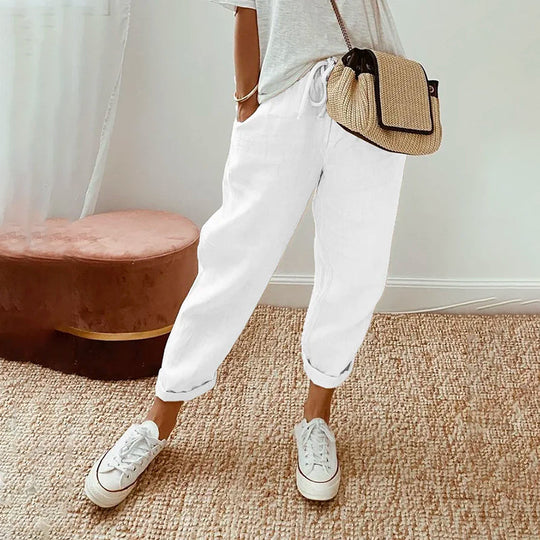 【Coton Et Lin】Bequeme Lässige Hose