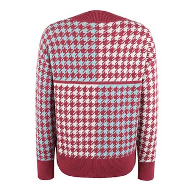 Lässiger Strick-Pullover mit geometrischem Muster