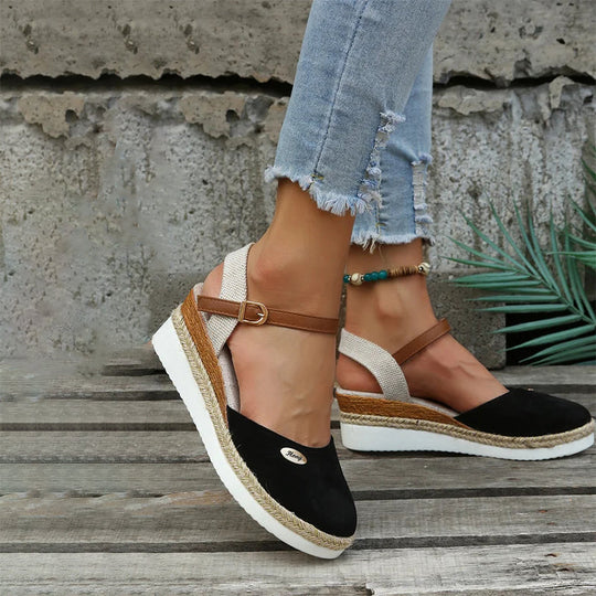 Vintage Plateausandalen