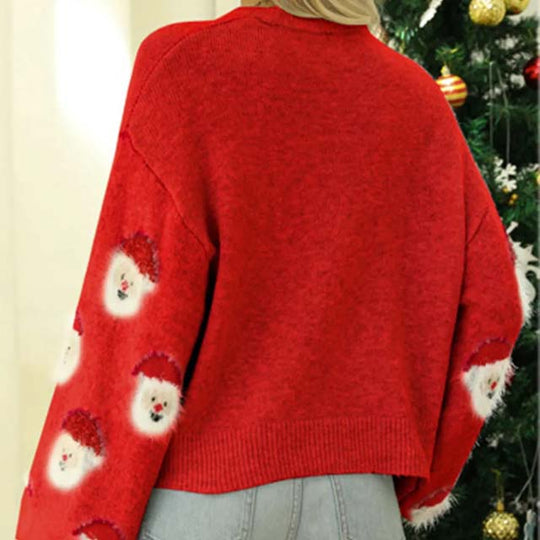 Bequemer Weihnachtstrikot-Pullover