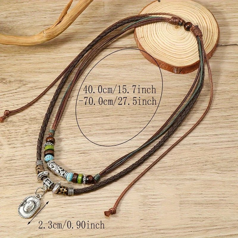 bohème Vintage Anhänger Halskette