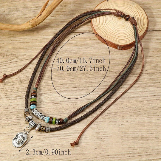 bohème Vintage Anhänger Halskette