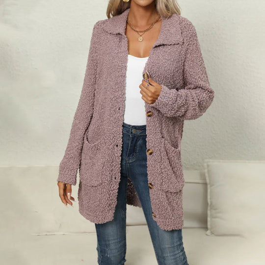 Lässiger einfarbiger Cardigan