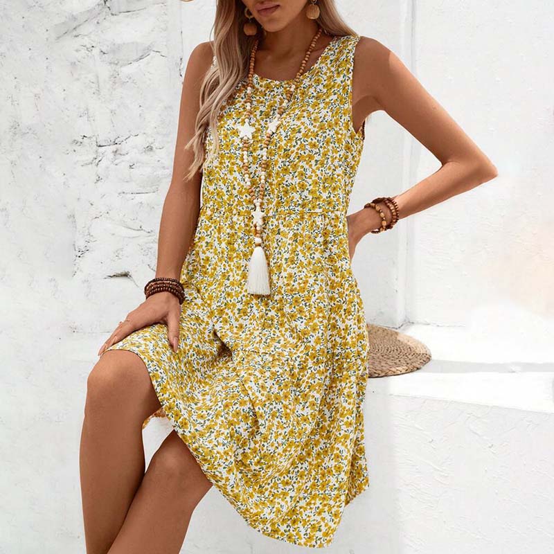 Lässiges Blumen-Kleid