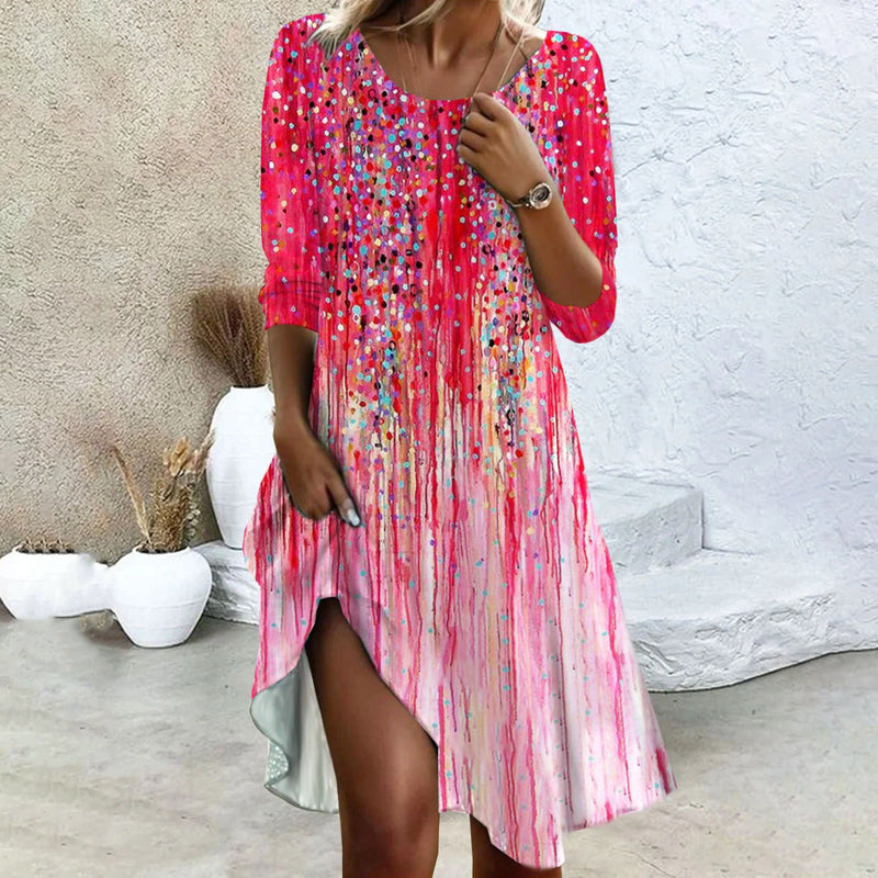 Vintage Farbverlauf Kleid