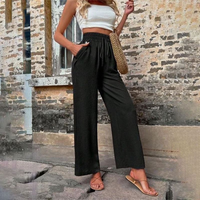 Lässige einfarbige Hose