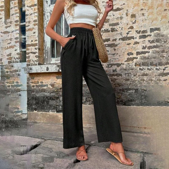 Lässige einfarbige Hose