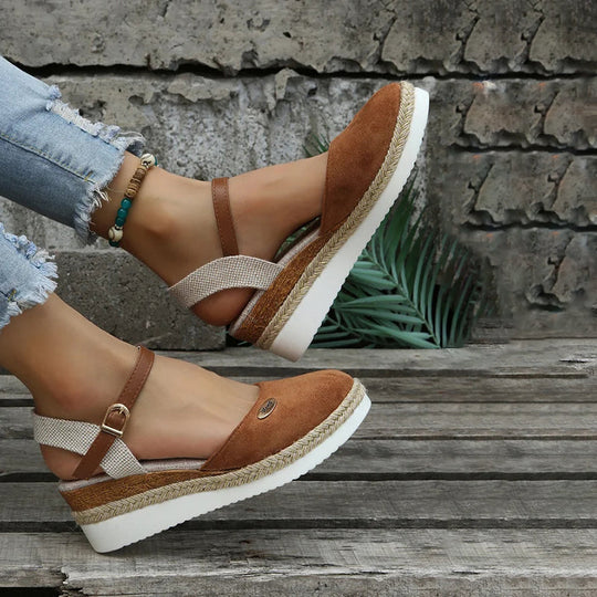 Vintage Plateausandalen