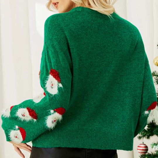 Bequemer Weihnachtstrikot-Pullover