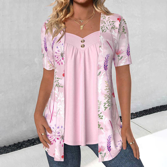 Elegante Bluse mit Blumenmuster