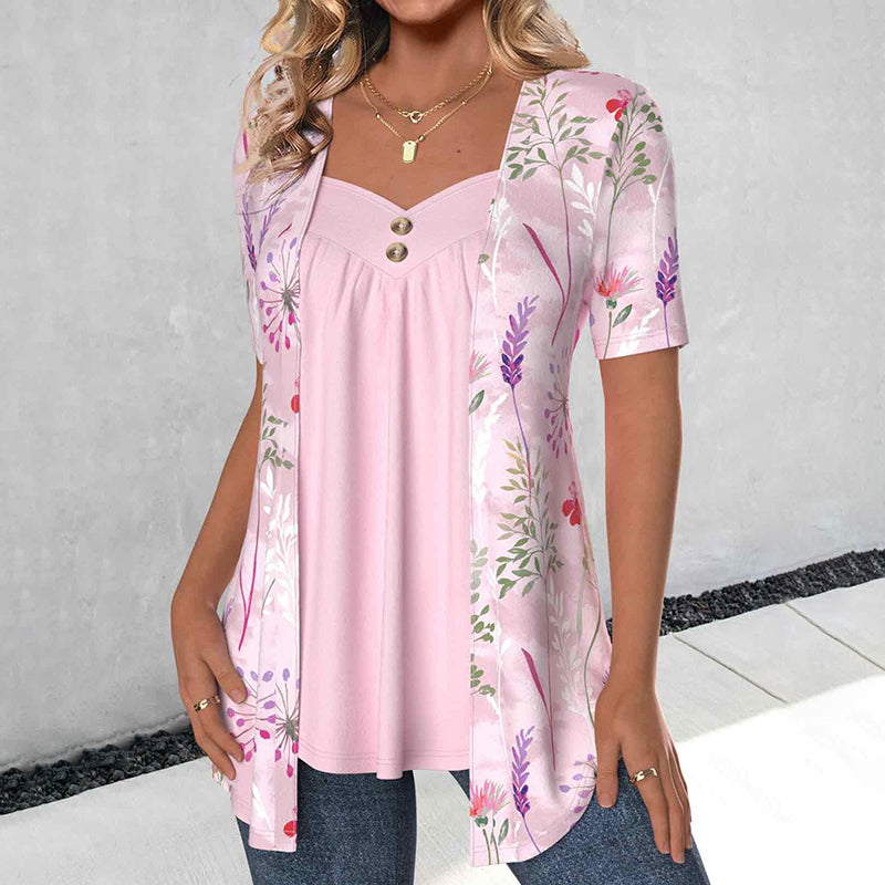 Elegante Bluse mit Blumenmuster