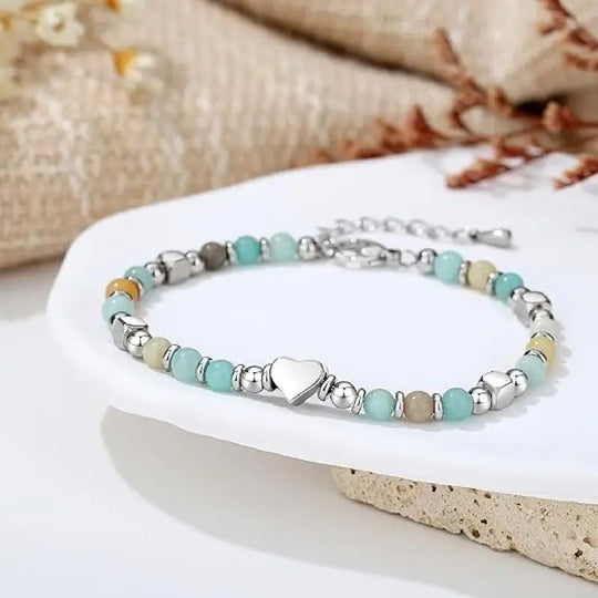 Bohème-Armband aus Herz-Perlen