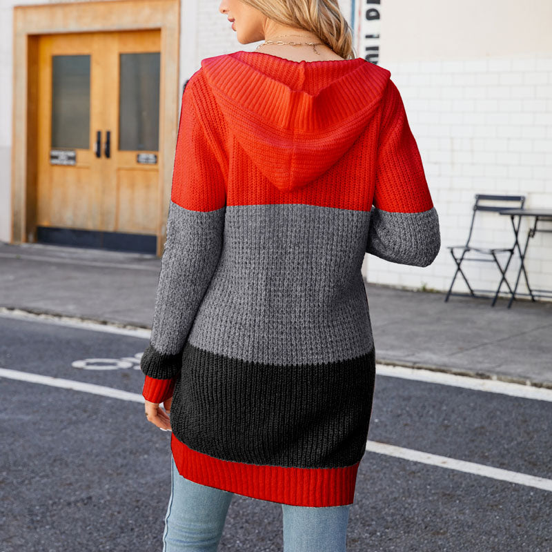 Lässiger Cardigan mit Farbblockdesign