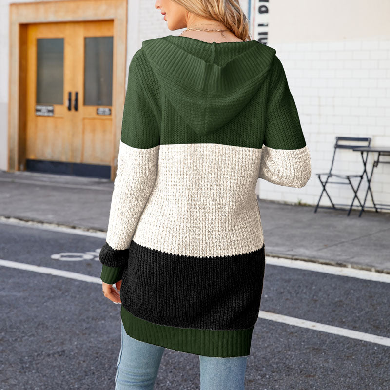 Lässiger Cardigan mit Farbblockdesign