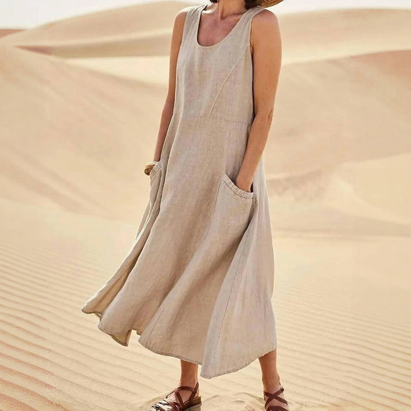 Einfarbige Vintage-Robe