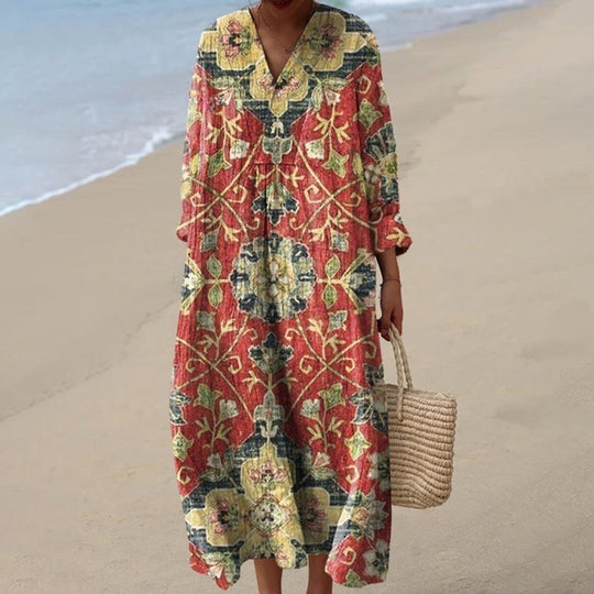 Vintage Kleid mit ethnischem Druck